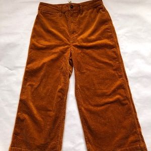 Madewell Emmett Wide Leg Crop Corduroy 30